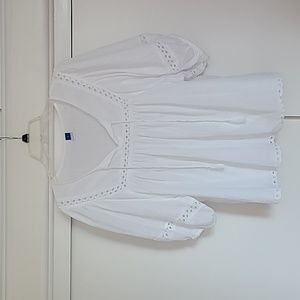 Womens white  Old Navy smock type top sz xl